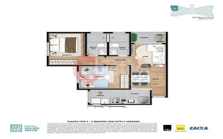 Apartamento à venda com 2 quartos, 53m² - Foto 8