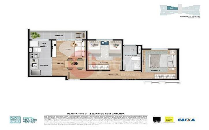 Apartamento à venda com 2 quartos, 53m² - Foto 9