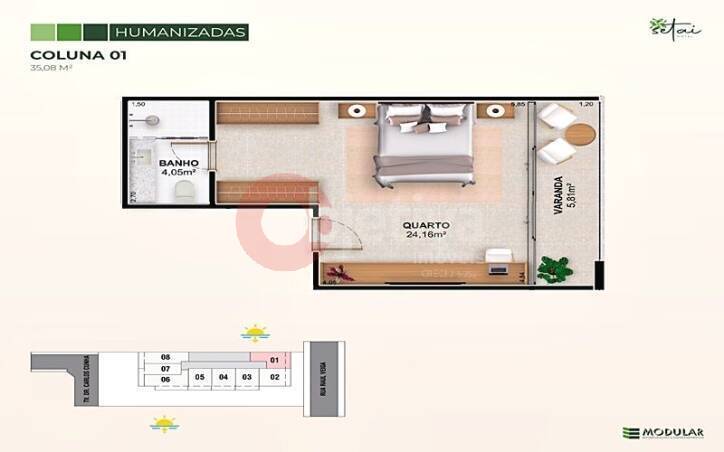 Flat/Apart Hotel à venda com 1 quarto, 32m² - Foto 19