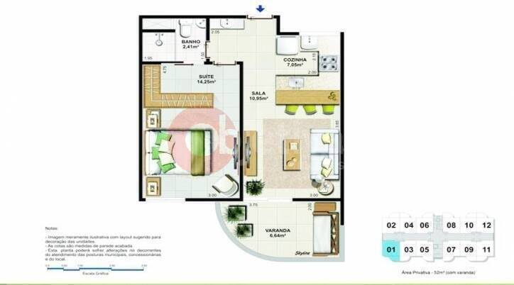 Apartamento à venda com 1 quarto, 51m² - Foto 16