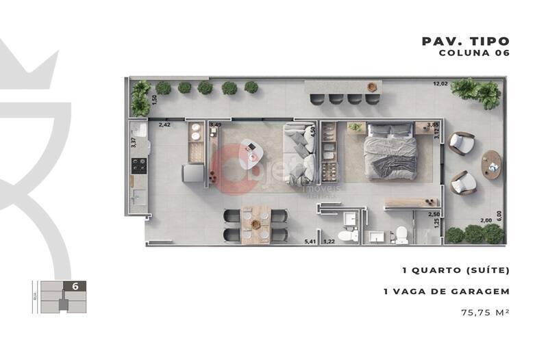 Apartamento à venda com 1 quarto, 60m² - Foto 30