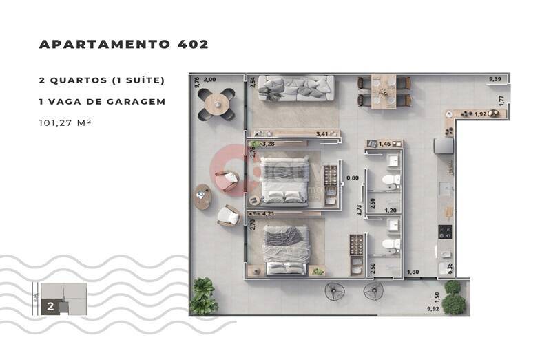 Apartamento à venda com 1 quarto, 60m² - Foto 33