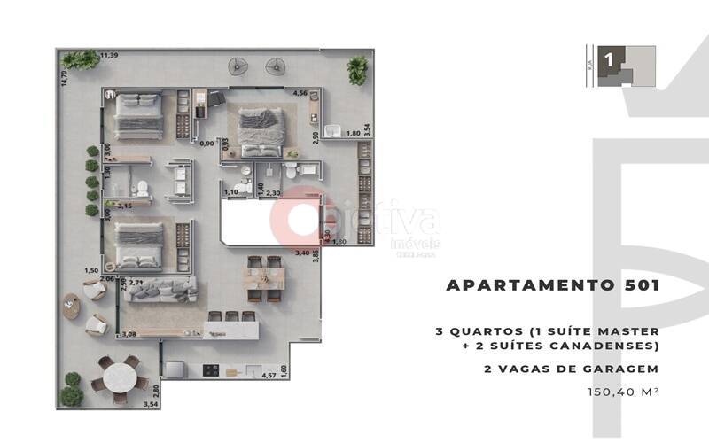 Apartamento à venda com 1 quarto, 60m² - Foto 37