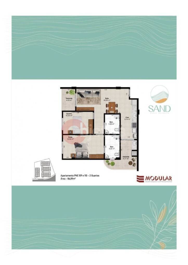 Apartamento à venda com 2 quartos, 92m² - Foto 7