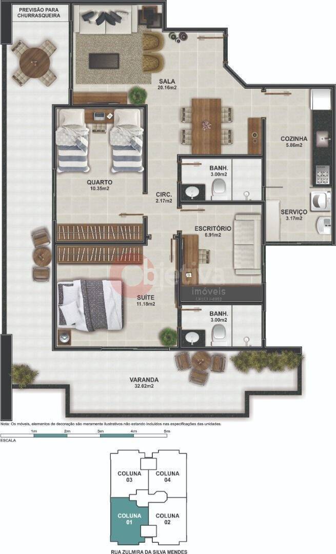 Apartamento à venda com 2 quartos, 105m² - Foto 8