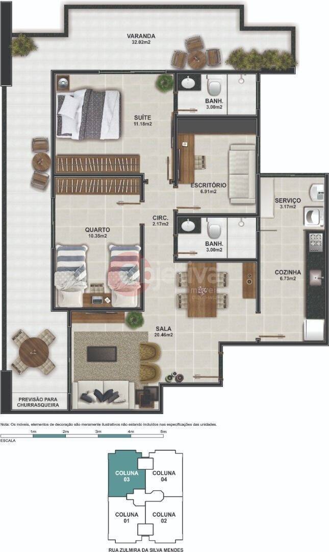 Apartamento à venda com 2 quartos, 105m² - Foto 10