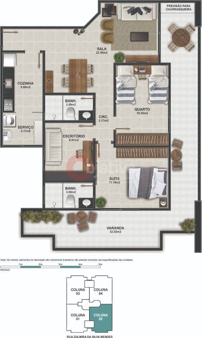 Apartamento à venda com 2 quartos, 105m² - Foto 12