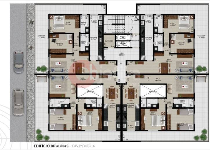 Apartamento à venda com 1 quarto, 93m² - Foto 7